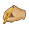 Writing Hand - Medium Light emoji on Samsung